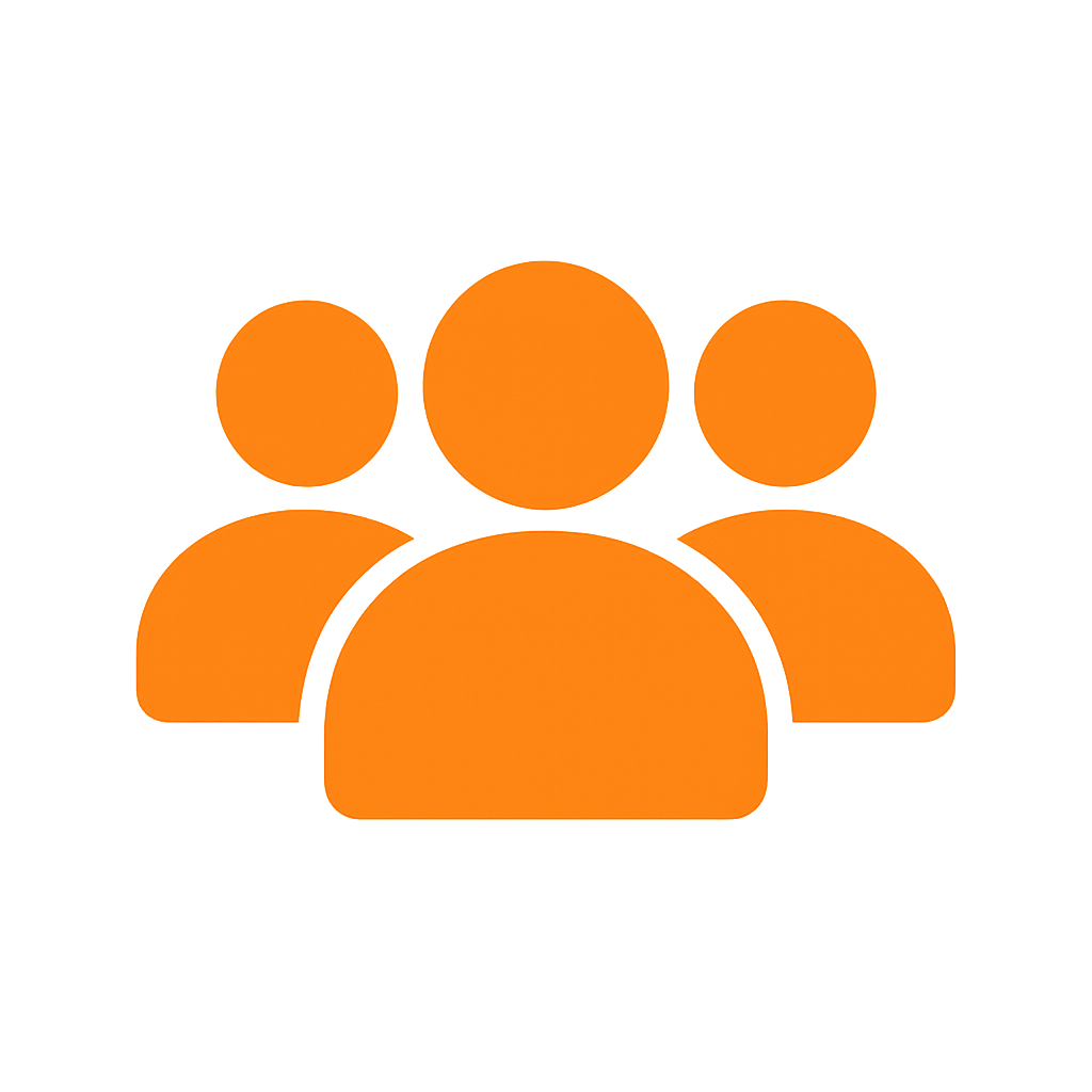 icon of persons color FE8F1C